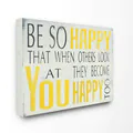 Stupell 'Be So Happy' Canvas Wall Art