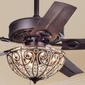 Catalina Bronze-finished 5-blade, 48-inch Crystal Ceiling Fan