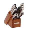 Sabatier 15-Piece Forged & Triple-Riveted Acacia Block Cutlery Set