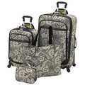 Waverly Boutique Onyx Paddock Shawl 4-piece Spinner Luggage Set