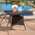 Corsica Outdoor Wicker Square Dining Table (ONLY) by Christopher Knight Home