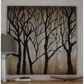 Black Winter Trees Silhouette 47-inch x 47-inch Gallery-wrapped Canvas Art