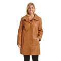 Excelled Women's Plus Size Lambskin Leather Pencil Coat