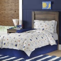 Lullaby Bedding Space Collection Cotton Printed 4-piece Comforter Set