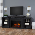 Tracey Real Flame Black Finish Electric Grand Fireplace