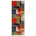 Ottomanson Rainbow Collection Multicolor Nonslip Modern Abstract Geometric Area Rug (1'8 x 4'11)
