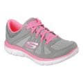 Women's Skechers Flex Appeal 2.0 Simplistic Training Shoe Gray/Hot Pink
