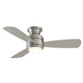 Fanimation Studio Collection Level 44-inch Snugger Fan with LED Light Kit - Brushed Nickel
