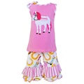 AnnLoren Girl's Cotton Pony Tunic and Capri Outfit