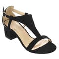 Beston FG94 Women's T-strap Cutout Side Block Heel Dress Sandals