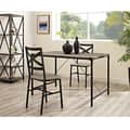 Rustic Angle Iron 48" Wood Dining Table - Driftwood - Grey