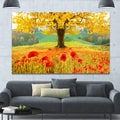 DesignArt 'Beautiful Autumn Yellow Tree' Modern Floral Large Canvas Art