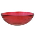 French  Home 12" Cranberry Red Birch Salad Bowl