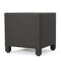 Puerta Outdoor Wicker Square Accent Side Table by Christopher Knight Home