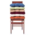 2 Piece Corduroy Chair Pad With Tiebacks (16"x16") Assorted Colors (Set of 2)