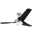 54" Honeywell Rio Brushed Nickel 3 Blade Ceiling Fan with Integrated Light and Remote