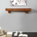 Duluth Forge 60-Inch Fireplace Shelf Mantel With Corbels - Brown Finish