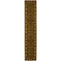 Safavieh Handmade Heritage Traditional Kerman Green/ Gold Wool Runner (2'3 x 14')