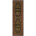 Safavieh Handmade Heritage Timeless Traditional Black/ Red Wool Runner (2'3 x 10')