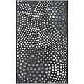 Safavieh Handmade Soho Abstract Wave Dark Grey Wool Rug (7' 6 x 9' 6)