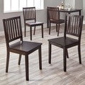 Simple Living Slat Espresso Rubberwood Dining Chairs (Set of 4)