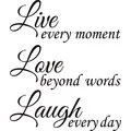 Design on Style 'Live Love Laugh' Vinyl Wall Art Quote
