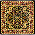 Safavieh Handmade Heritage Timeless Traditional Black/ Red Wool Rug (6' Square)