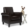 Freemont Brown Bonded Leather Club Chair by Christopher Knight Home