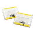 Yellow Post-it Durable File Tabs- 2 x 1 1/2- Striped-