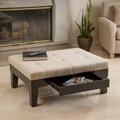 Chatham Ivory Linen Storage Ottoman by Christopher Knight Home