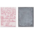 Sizzix 2-piece Distressed Frame & Postal Texture Fades Embossing Folders