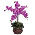 Phalaenopsis with Decorative Vase Polyester Flower Arrangement