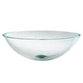 KRAUS Glass Vessel Sink in Crystal Clear with Pop-Up Drain and Mounting Ring