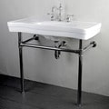 Imperial Vintage 36-inch Wall-mount Chrome Pedestal Bathroom Sink Vanity