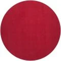 Hand-crafted Red Solid Casual Vaga Wool Rug (8' Round)