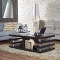 Furniture of America Architectural Inspired Dark Espresso Coffee Table
