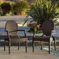 Adriana PE Wicker Outdoor Chairs (Set of 2) by Christopher Knight Home