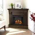 Real Flame Chateau Dark Walnut Finish 40.94 in. L x 25.28 in. W x 37.6 in. H Corner Electric Fireplace