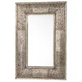 24-Inch Handcrafted Metalwork Moroccan Mirror  , Handmade in Morocco 