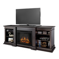 Real Flame Fresno Dark Walnut 71.73 in. L x 18.98 in. D x 29.8 in. H Entertainment Center Electric Fireplace
