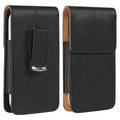 INSTEN Black/ Brown Universal Vertical Leather Phone Case Cover
