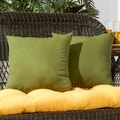 17-inch Outdoor SummersideGreen Square Accent Pillow (Set of 2)