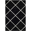Safavieh Handmade Moroccan Chatham Black Wool Area Rug (6' x 9')