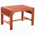 Backless Single Wood Outdoor Bench