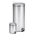 Honey-Can-Do Round Stainless Steel Step Trash Can Combo (Set of 2)