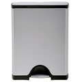 simplehuman Rectangular Step Brushed Stainless Steel Trash Can (13 Gallons)