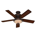 Hunter Italian Countryside 52-inch Ceiling Fan with Cocoa Finish and Five Aged Barnwood/ Cherried Walnut Blades