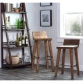 Tam Rustic Wood Natural 24-inch Counter Stool by Kosas Home