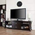 Modern 2-drawer TV Stand with Open Shelving
