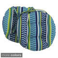 Blazing Needles 16x16-inch Round Patterned Outdoor Chair Cushions (Set of 2) - 16"